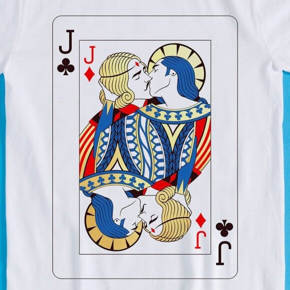 Jack Playing Card Super Cool GAY Pride Rainbow Spade Diamond Shirt - Picture 3 of 3